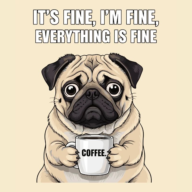 Its Fine Im Fine Kaffee Mops