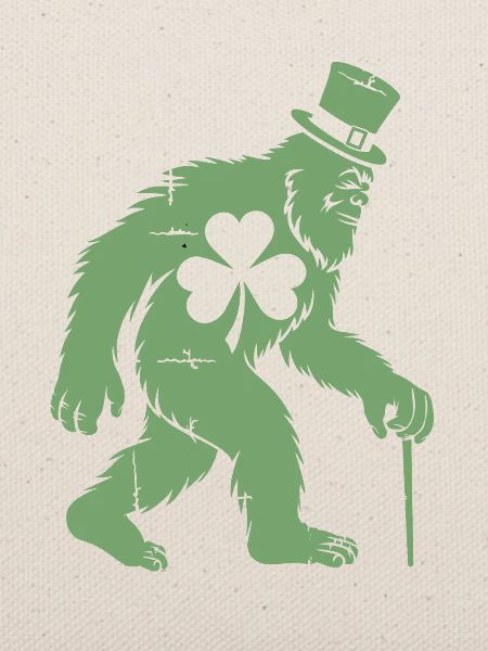 Sasquatch mit Kleeblatt