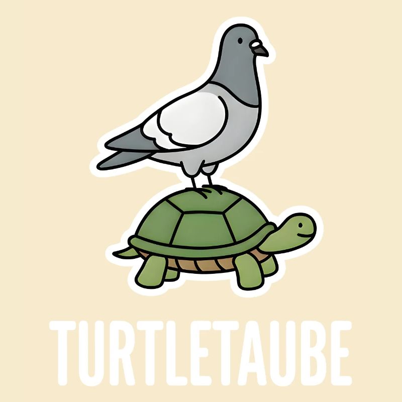 Turtle Dove, Funny Pun, Pigeon, Turtle