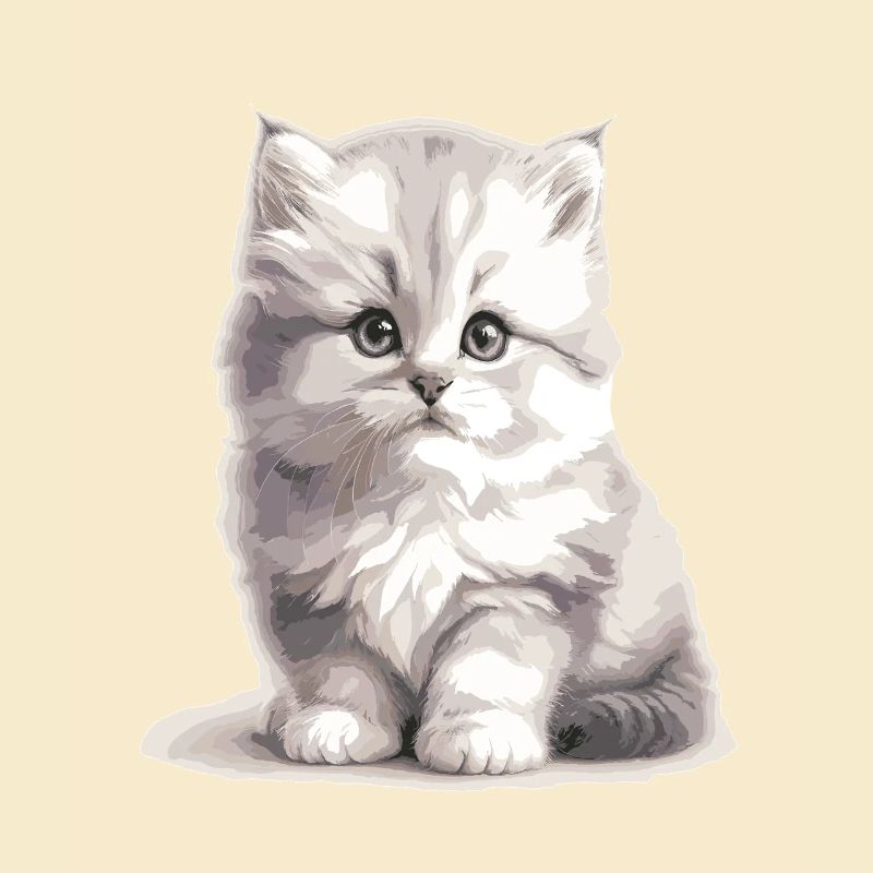 Fluffy Kitten Portrait