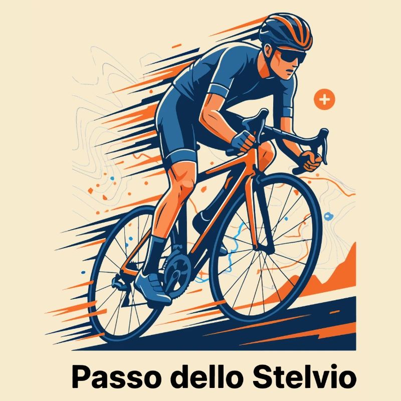 Passo Dello Stelvio Cyclist Sprint Neon Motion