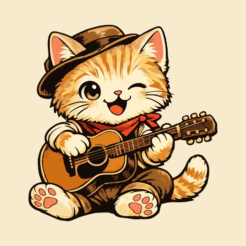 chat_guitare