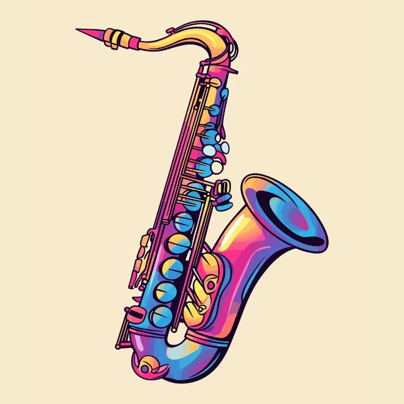 Neon-Saxophon Farbspektrum