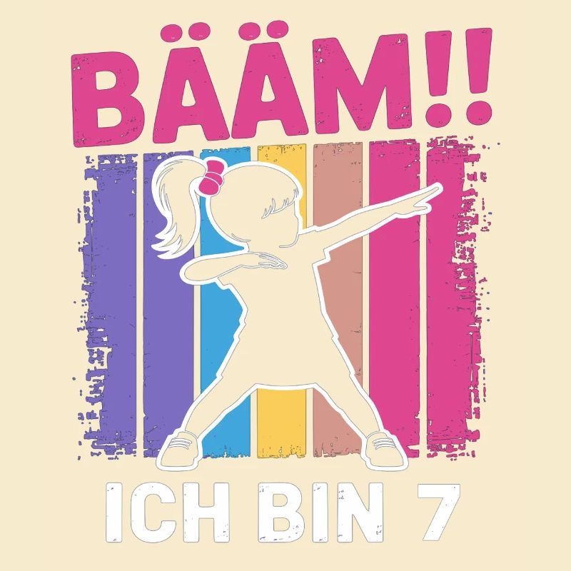 Bääm Ich bin 7 Dabbing Mädchen 7. Geburtstag