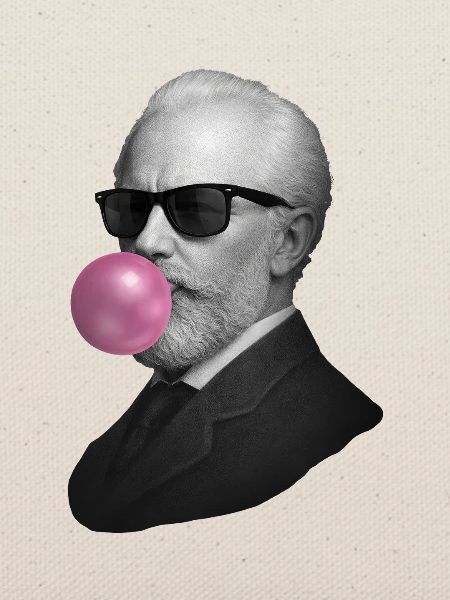 Retro Gentleman mit Bubblegum