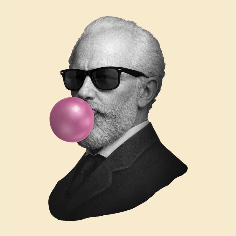 Retro Gentleman mit Bubblegum