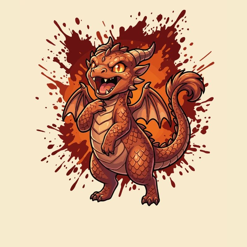 Dragon de Feu dans le Vortex de Flammes