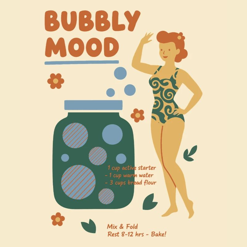 Sourdough Bubbly Mood Bread Baking Baker