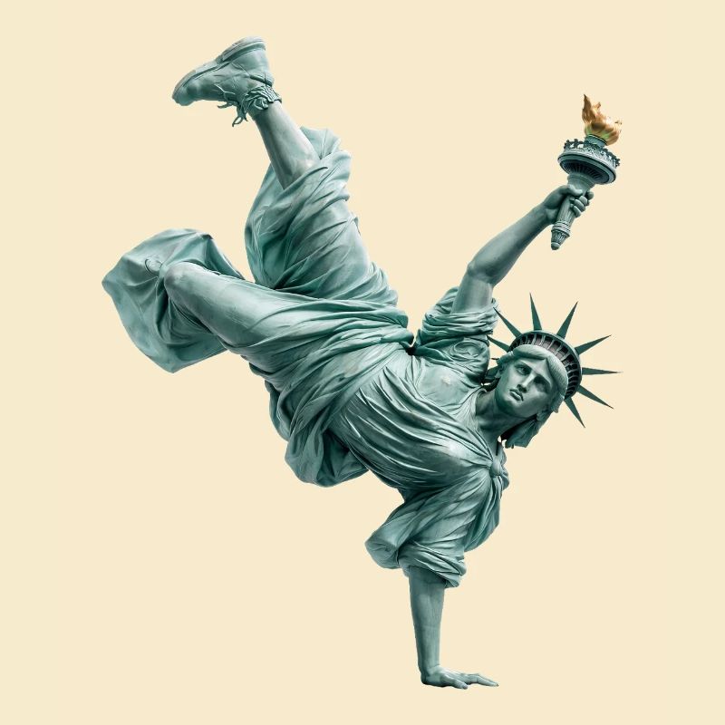 Freiheitsstatue Breakdancing