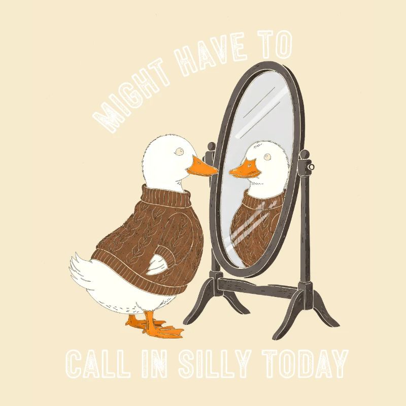 Motif du pull miroir de canard