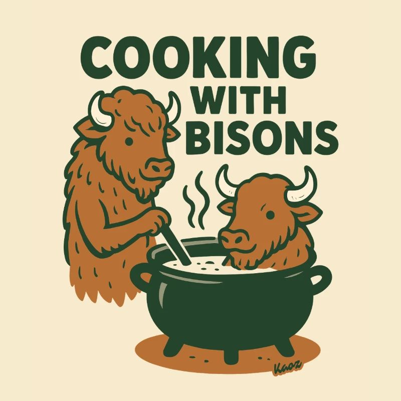 Cuisiner avec les bisons
