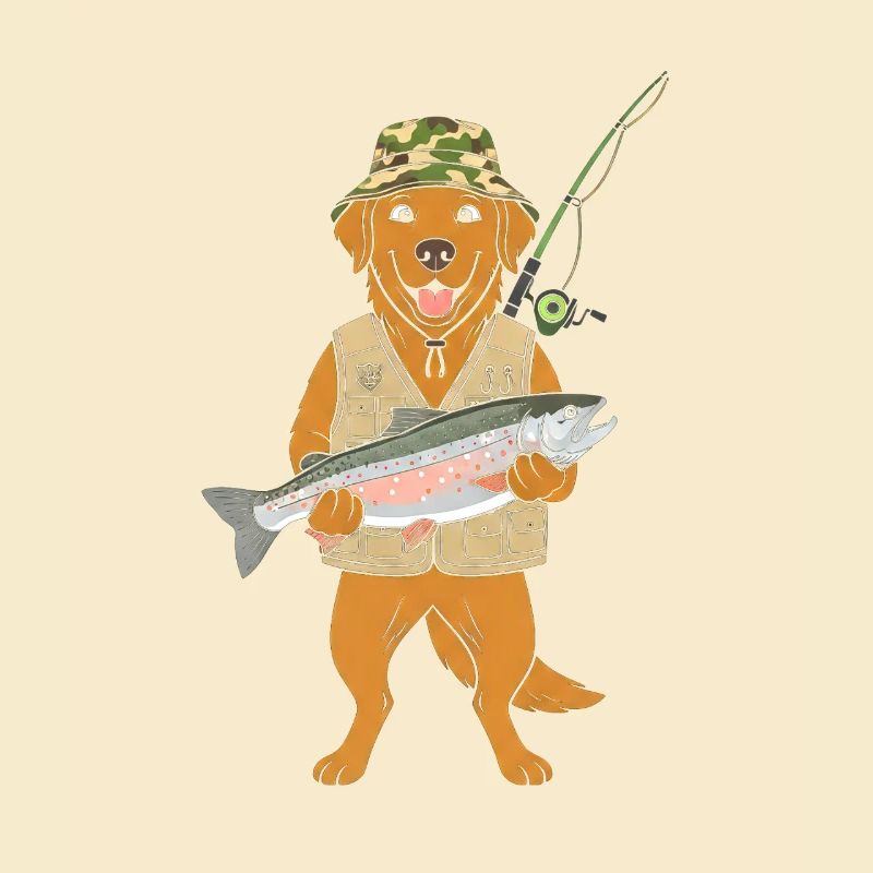 Jagdfischer Hund Outdoor-Design