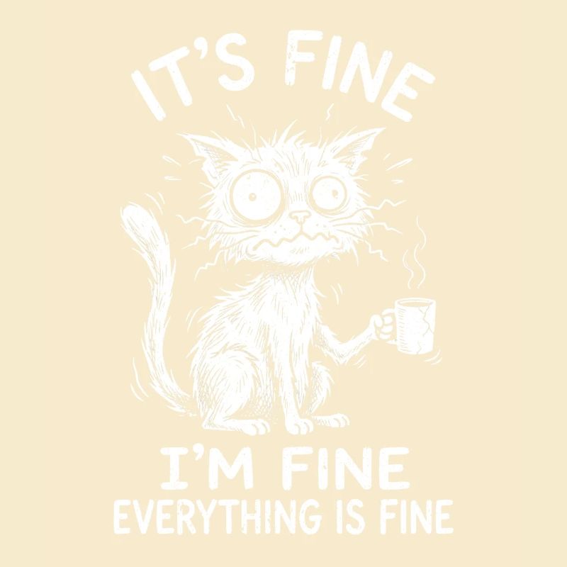 It's Fine I'm Fine Everything is Fine Cats