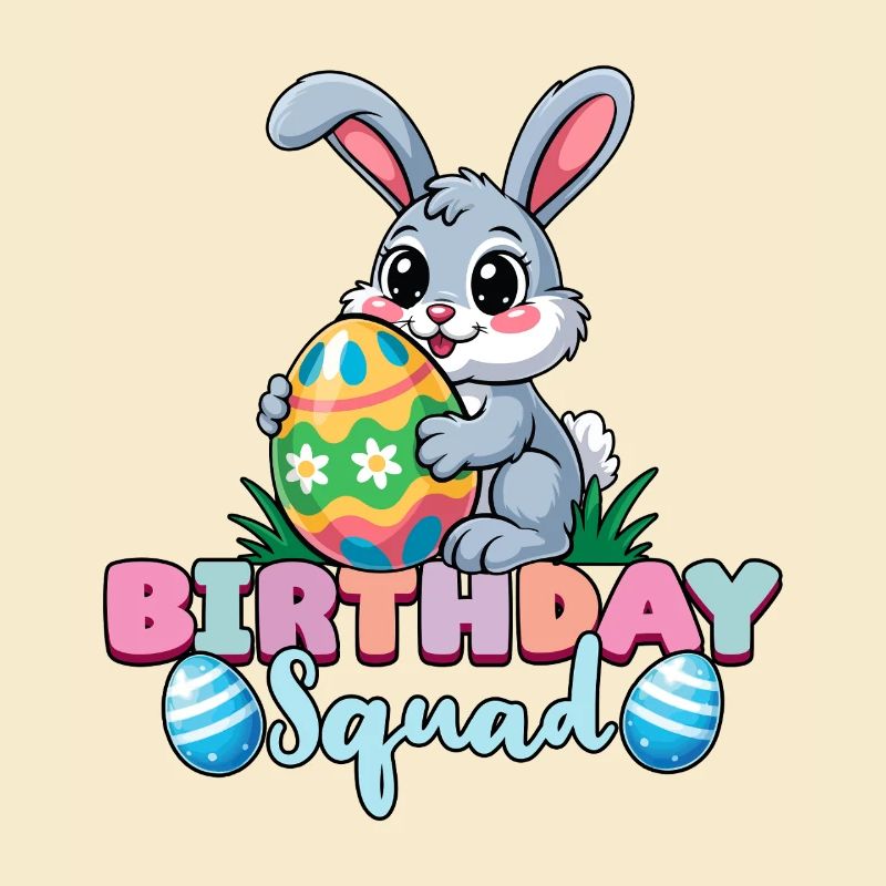 Birthday Squad Happy Easter Bunny Spring