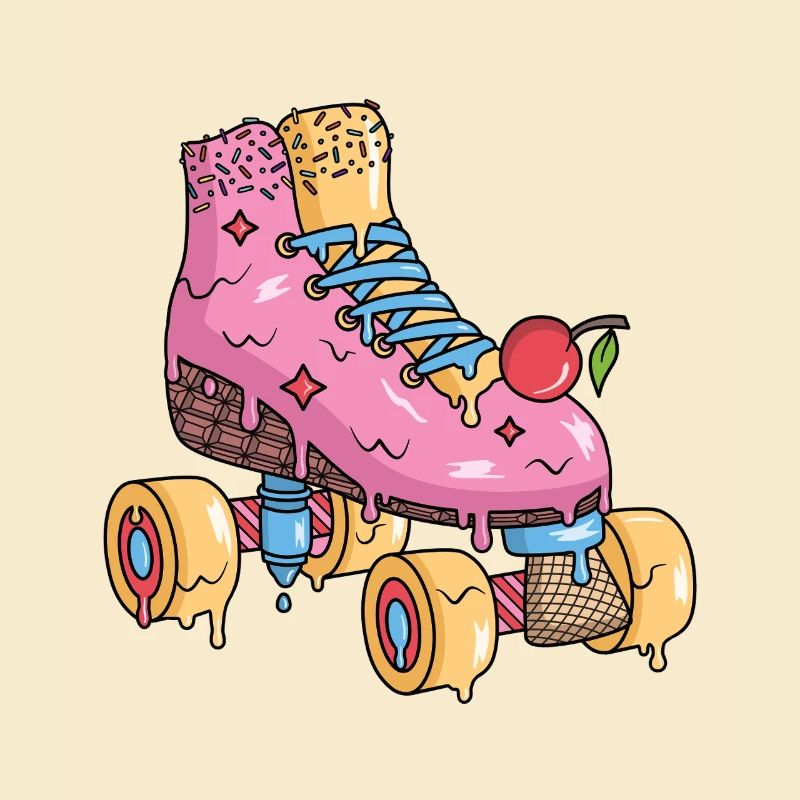 Rollschuhe Eiscreme Roller Skates Rollschuh