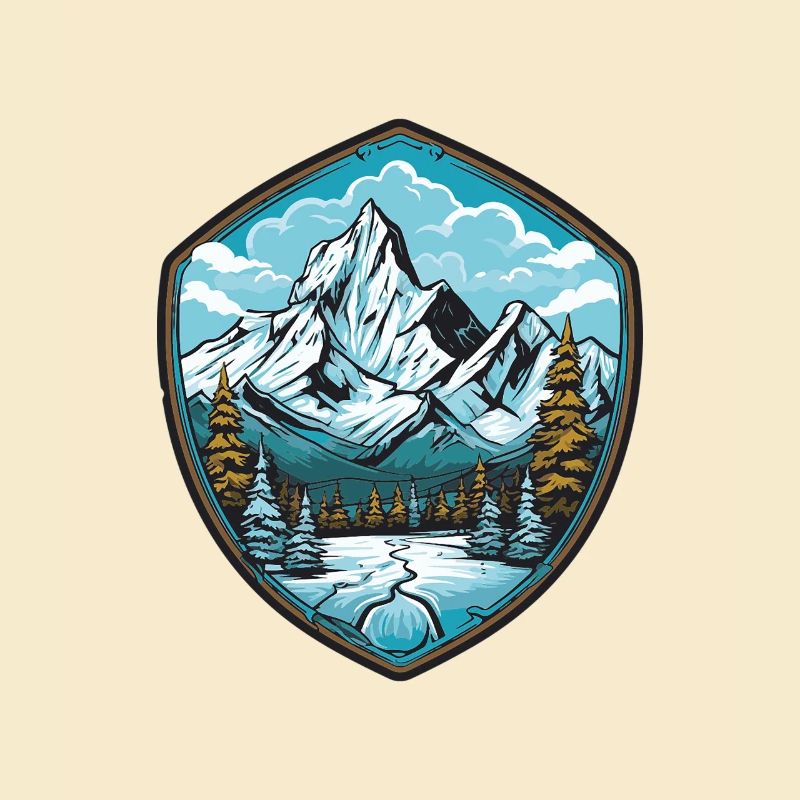 Bergsee Shield Berglandschaft Wald