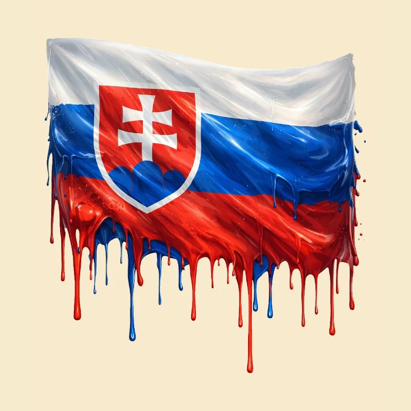 Flagge Slowakei Farbklecks