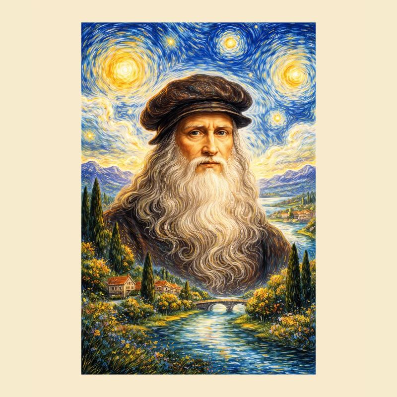 Leonardo da Vinci Starry Night