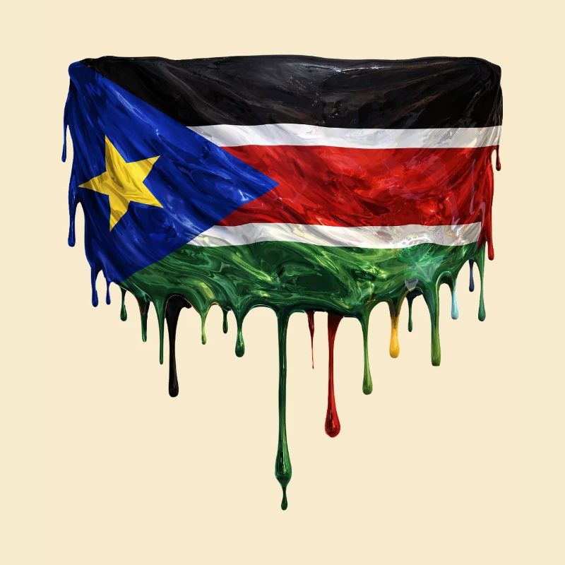 Art de la chute du drapeau du Soudan du Sud