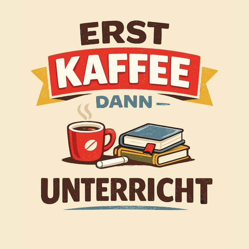 Erst Kaffee dann Unterricht Lehrer Spruch