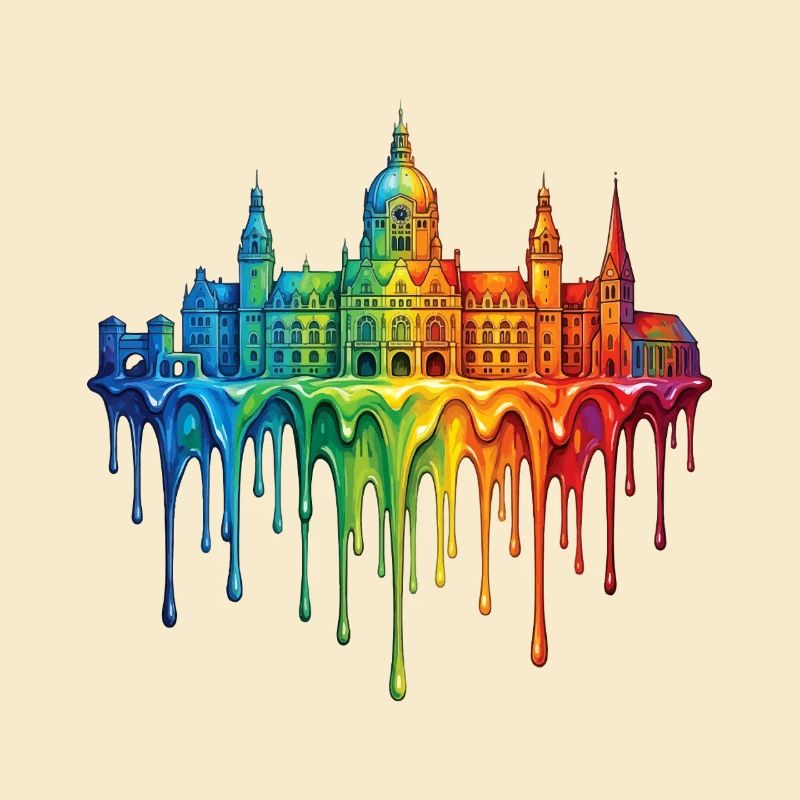 Hanover with colorful gradient color
