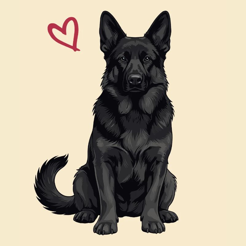 Schwarzer Deutscher Schäferhund