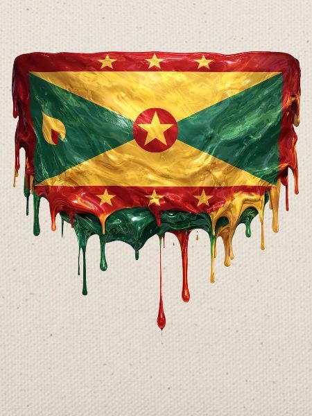 Grenada tropfende Flagge
