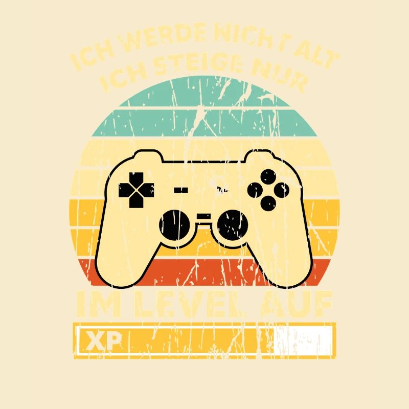 Levelaufstieg Retro Controller Geburtstag