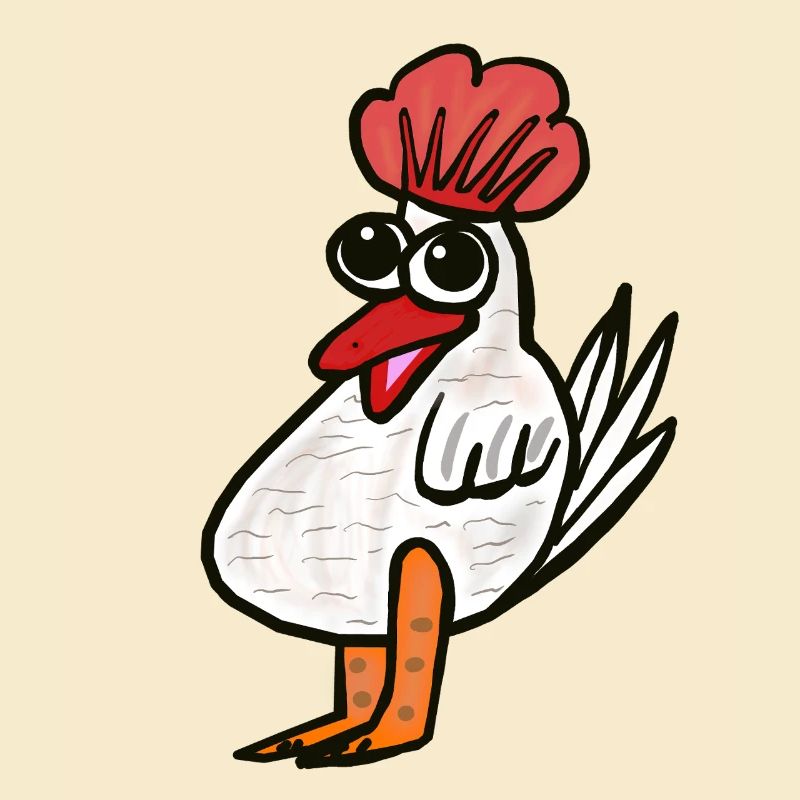 Dessin animé poulets poulets