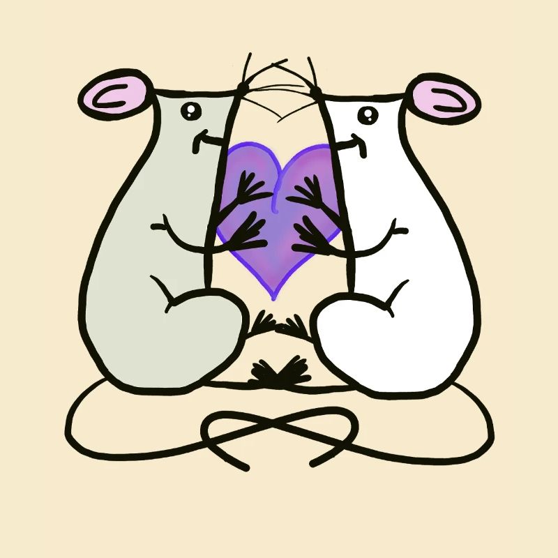 Ratten Mäuse Herz Valentin Freunde