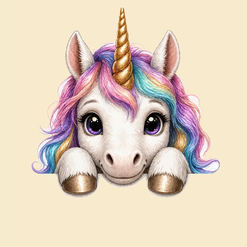 Einhorn mit Regenbogenmähne