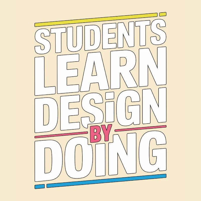 Designer Educator Students Learn Graphic Design