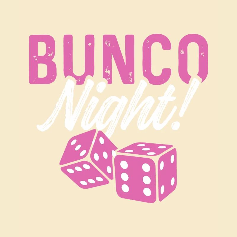 Bunco Night Dice in Pink Retro