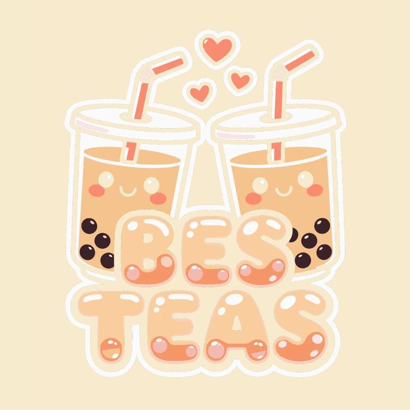 Boba Best Teas Cute Bubble Tea Lovers Friends