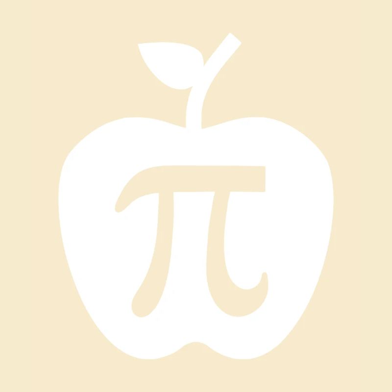 Pi Apple Minimalist Logo