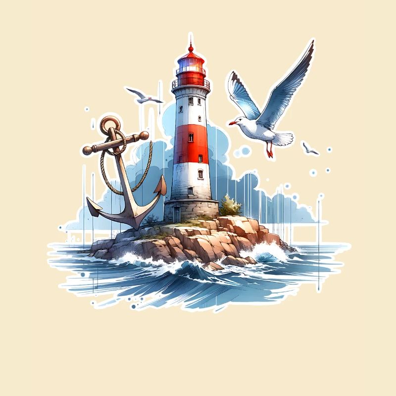 Lighthouse Anchor Seagull
