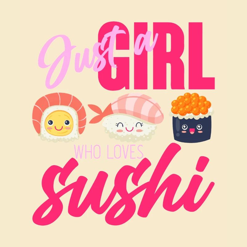 Nur ein Mädchen, das Sushi liebt