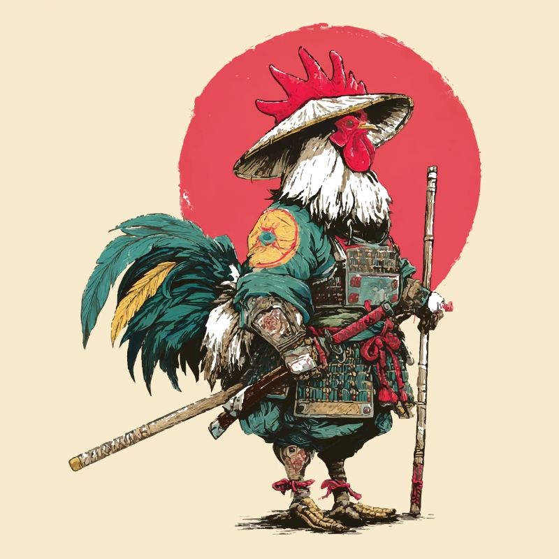Samouraï Coq en armure