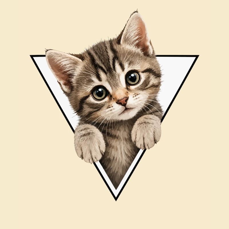 Kitten in the triangle