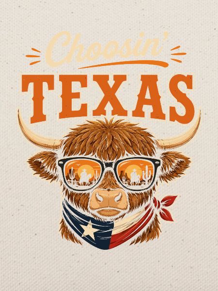 Choosin' Texas Bison mit Sonnenbrille