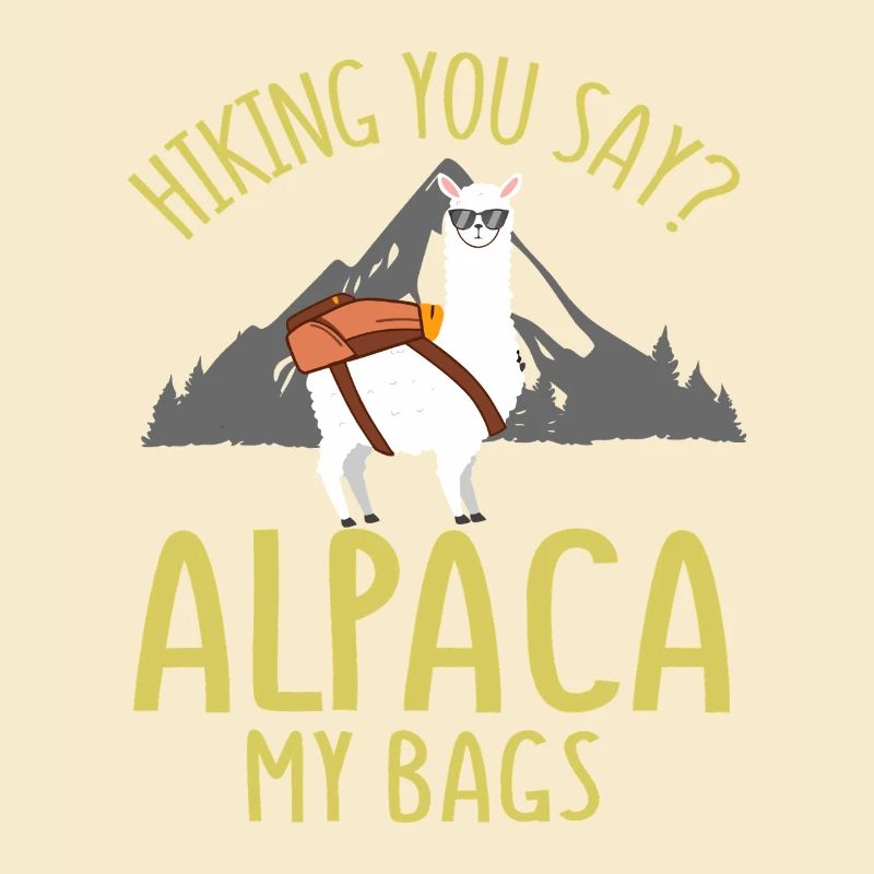 Hiking Alpaca Pun Tee