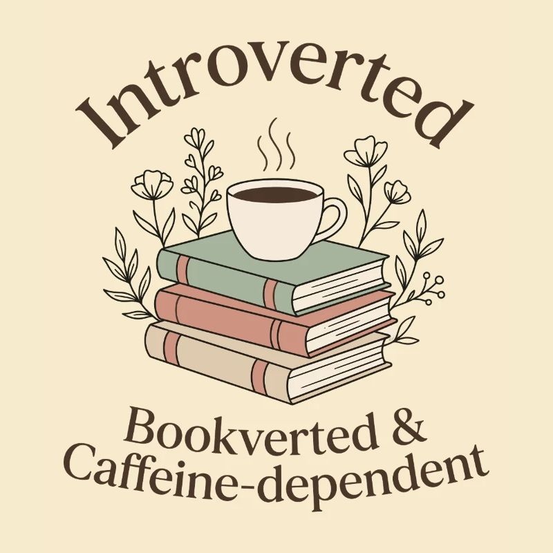 Introvertiert Bücher Kaffee Leseratte