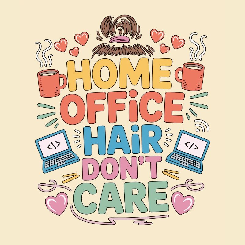 Remote Developer Home Office Hair Web Developer
