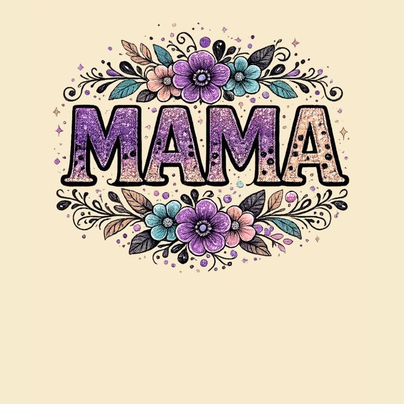 Mama-Geschenk: Retro-Mama-Visualisierung