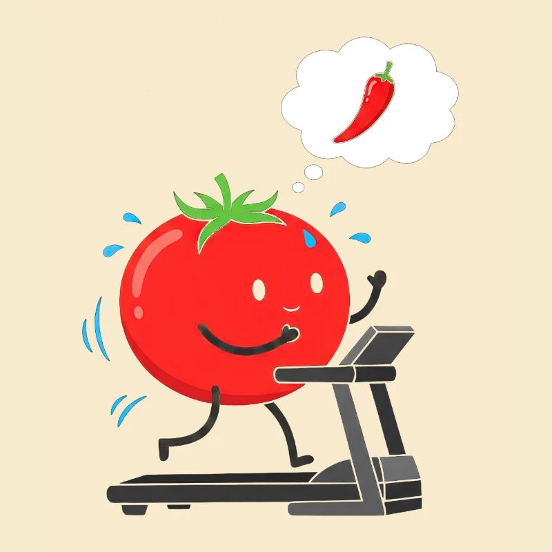 Tomate sur tapis de course
