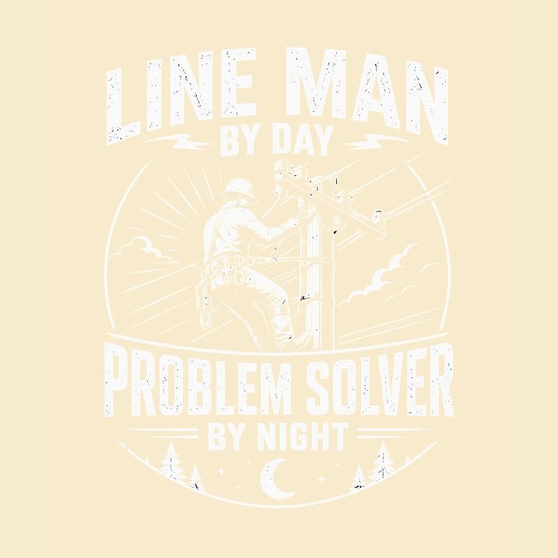 Power Line Cable Technician Motif