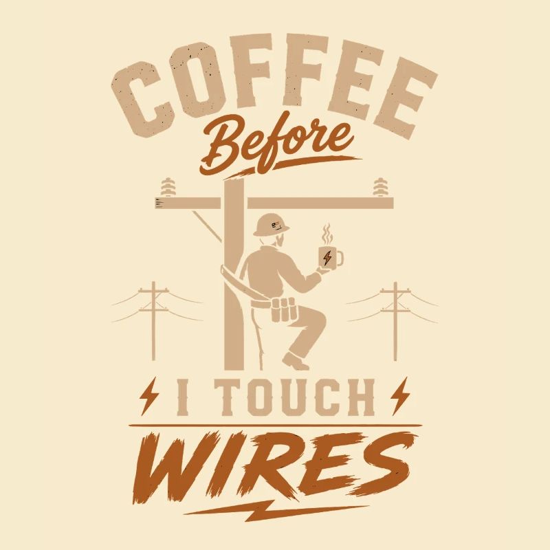 Café avant de toucher les câbles