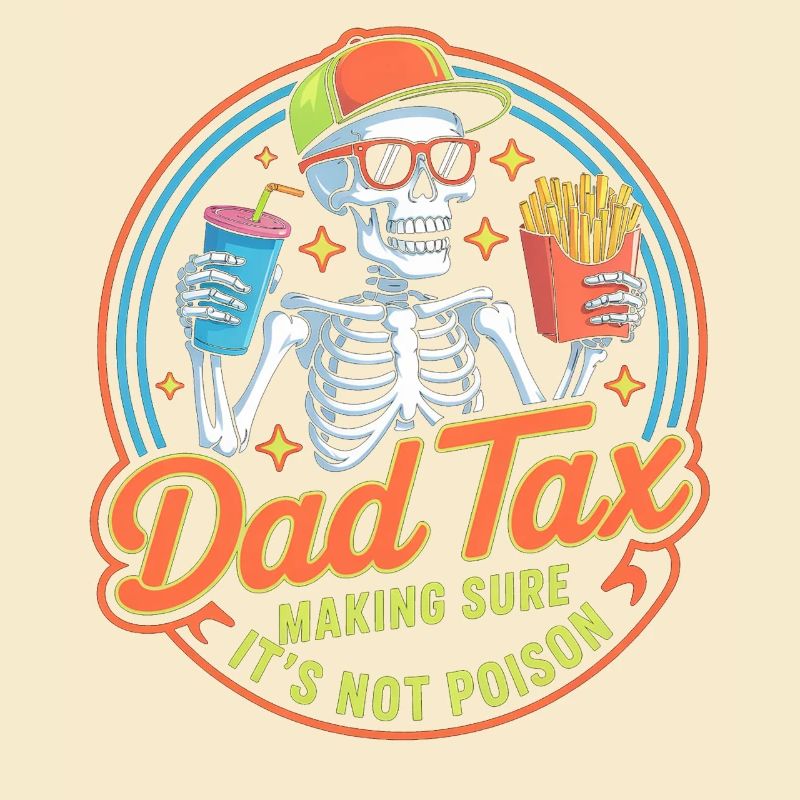 Papa Steuer-Skelett-Snack-Tee