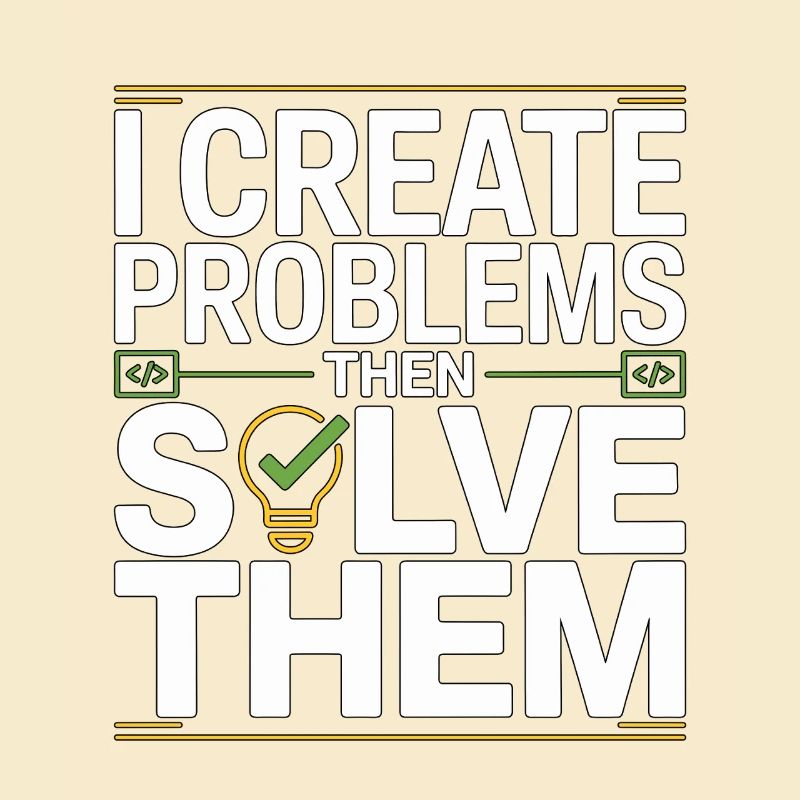 Game Developer I Create Problems Then Game Coder