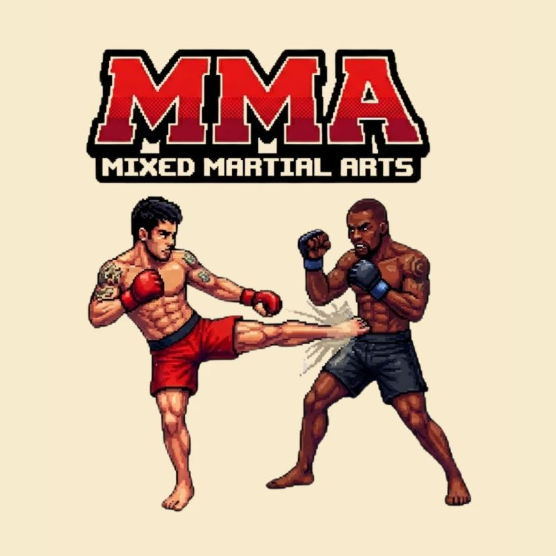 MMA Kampfduell Pixel Stil
